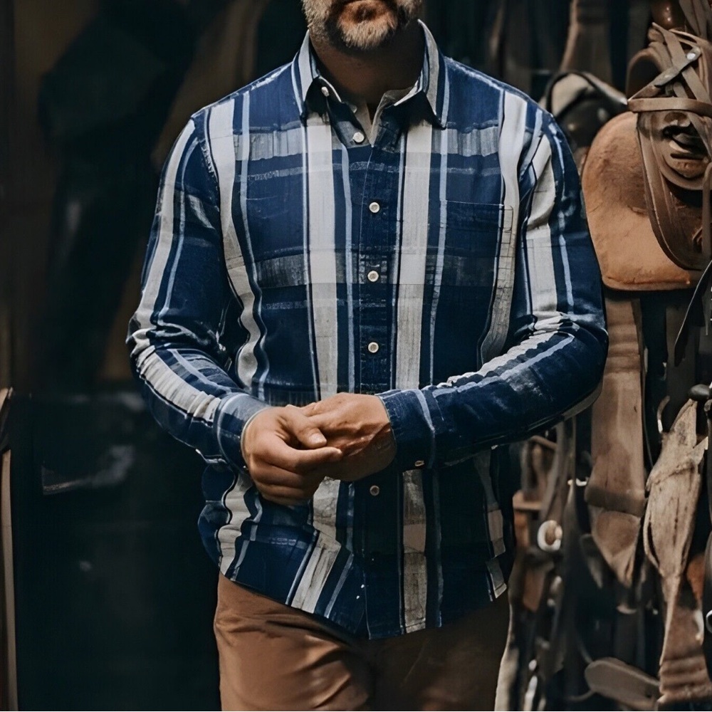 Taylor stitch indigo button up in cahoots with Stetson men’s 44 XL